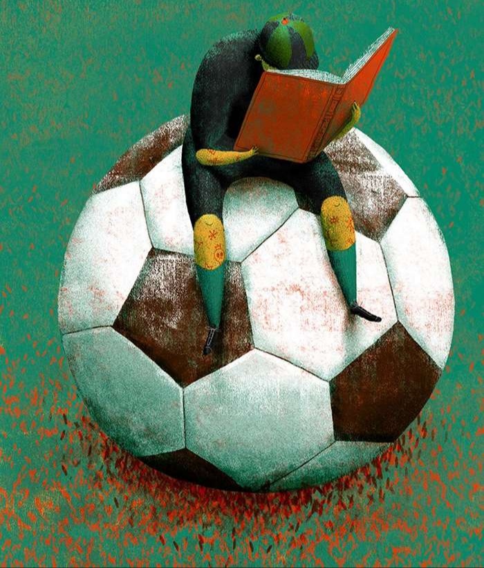  إن رواية كرة القدم عظيمة أشبه بهدف يُنفّذ بركلة مقصّية على نحو مثالي، شيء أشبه بالأساطير الأرجنتينية دييغو مارادونا وليونيل ميسي؛ يأتيان مرّة كل جيل.