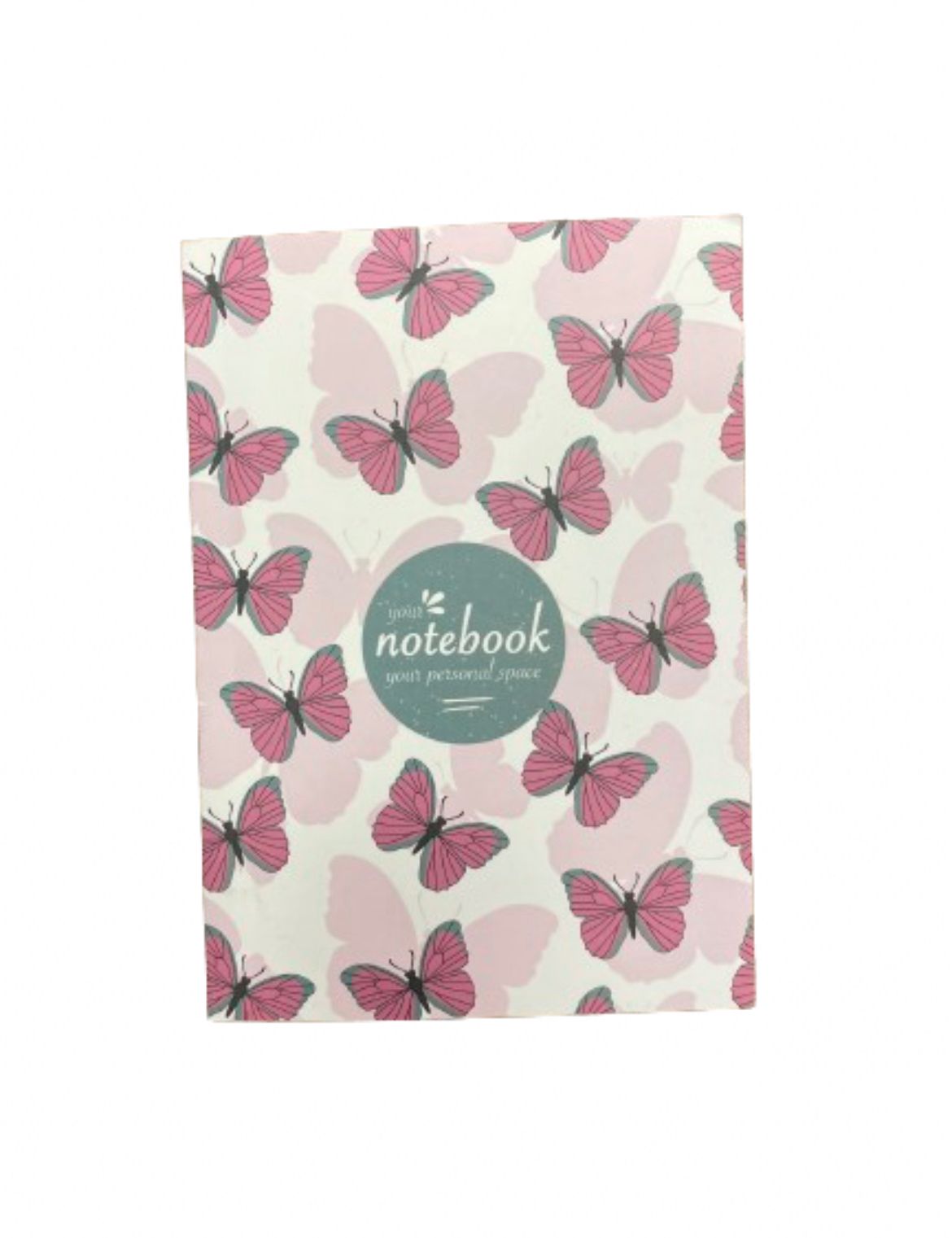 دفتر دون صغير - فراشات باللون الوردي