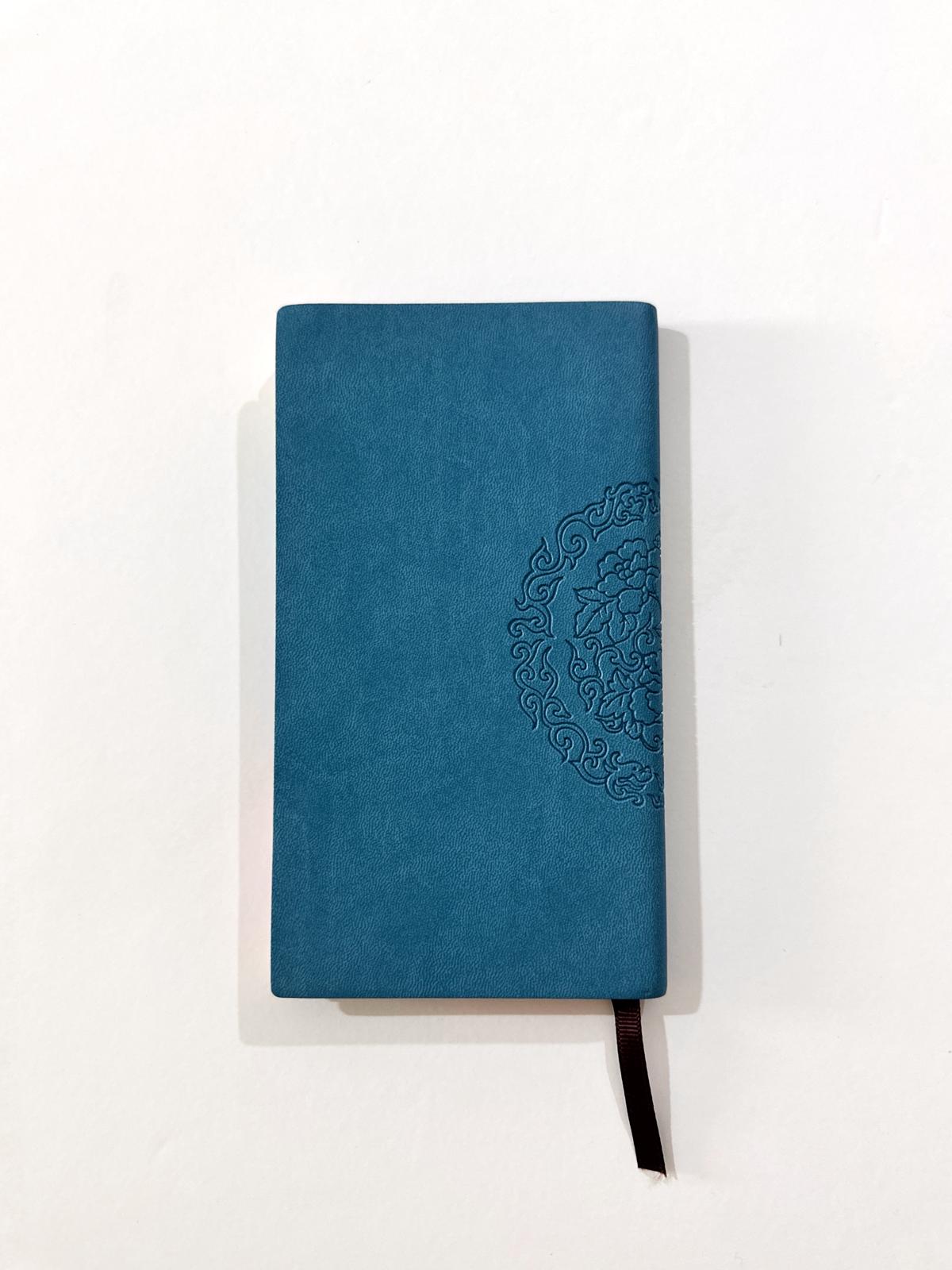 دفتر جلدي أزرق